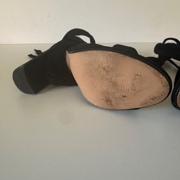 Steve Madden Christey Black Suede Ankle Tie Sandals US10 - Picture 8 of 10